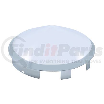 10169 by UNITED PACIFIC - Axle Hub Cap - Front, 6 Uneven Notched, Chrome, Pointed, 1" Lip