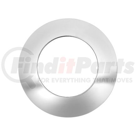 10205 by UNITED PACIFIC - Axle Hub Cap - Rear, 8", Chrome, with Hubometer Cut-Out