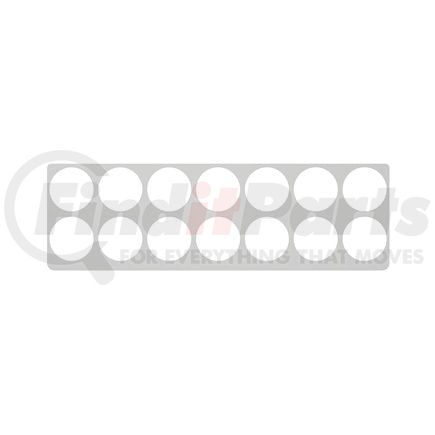 United Pacific 21812 Dashboard Trim Dashboard Trim - Gauge Dash Panel Trim, RH, Stainless, 14 Holes, for 2006+ Kenworth