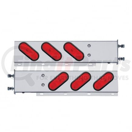 United Pacific 22359 Light Bar Light Bar - Rear, Stainless Steel, Spring Loaded, 3-3/4" Bolt Pattern, with 6" x 4" Oval