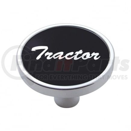 23264 by UNITED PACIFIC - Air Brake Valve Control Knob - "Tractor" Short, Black Aluminum Sticker