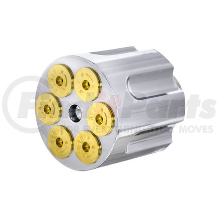 23399 by UNITED PACIFIC - Air Brake Valve Control Knob - Chrome Aluminum Gun Barrel, Screw-On