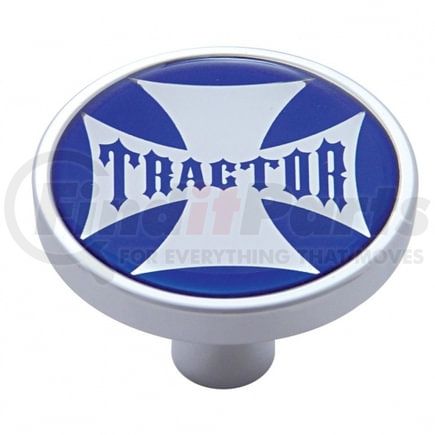 23682 by UNITED PACIFIC - Air Brake Valve Control Knob - "Tractor" Short, Blue Maltese Cross Sticker