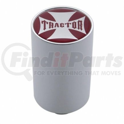 23716 by UNITED PACIFIC - Air Brake Valve Control Knob - "Tractor" 3", Red Maltese Cross Sticker