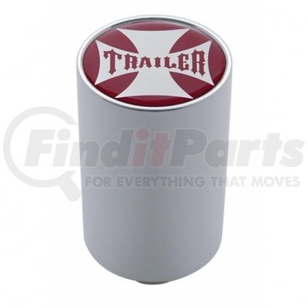 23722 by UNITED PACIFIC - Air Brake Valve Control Knob - "Trailer" 3", Red Maltese Cross Sticker