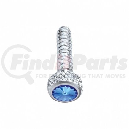 23839B by UNITED PACIFIC - Dash Panel Screw - Bulk, Chrome, Short, with Blue Crystal, for Freightliner