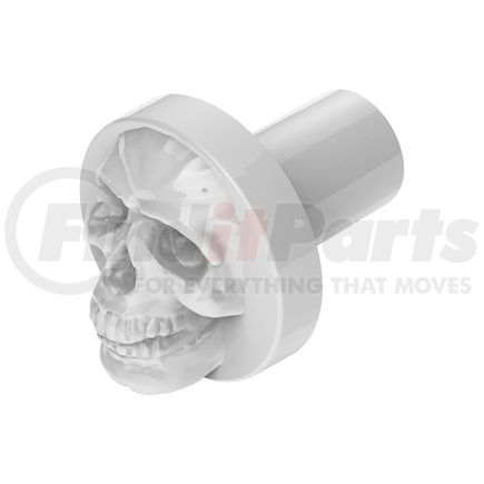 23926 by UNITED PACIFIC - Air Brake Valve Control Knob - Zinc Alloy, Skull Design, Screw-On, Pearl White