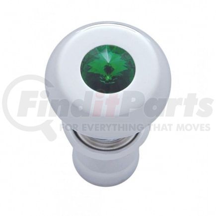 28482 by UNITED PACIFIC - Cigarette Lighter - Chrome Deluxe, with Green Diamond