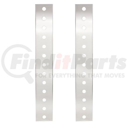30104 by UNITED PACIFIC - Light Bar Bracket - Air Cleaner Bracket Only, Front, Stainless, 26 Mini Light Cut-Outs