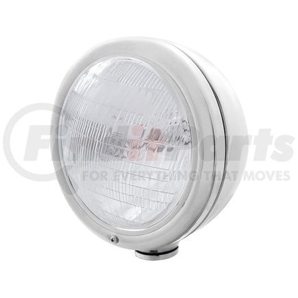 30371 by UNITED PACIFIC - Headlight - RH/LH, 7", Round, Polished Housing, 6014 Bulb