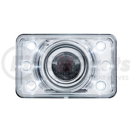 31375 by UNITED PACIFIC - Crystal Halogen 4" x 6" Low Beam Projection Headlight with 6 White LED Position Light