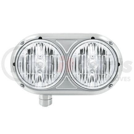 32194 by UNITED PACIFIC - Headlight Assembly - Driver Side (LH), Dual Round Style, Clear Lens, Halogen