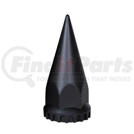 10548B by UNITED PACIFIC - Wheel Lug Nut Cover - 33mm x 4.75", Black, Spike, with Flange- Thread-On