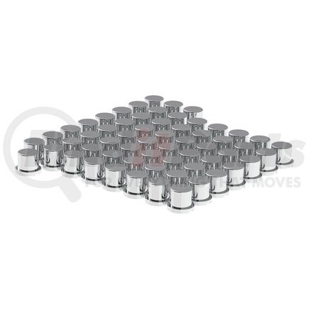 10757CB by UNITED PACIFIC - Wheel Lug Nut Cover - 15/16" x 1-3/16" Chrome Flat Top, Push-On Style