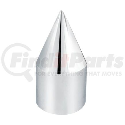 10769B by UNITED PACIFIC - Wheel Lug Nut Cover - 33mm x 3 1/8", Chrome, Plastic, Spike, Push-On