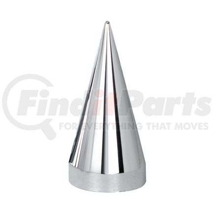 10780B by UNITED PACIFIC - Wheel Lug Nut Cover - 33mm x 4.25", Chrome, Plastic x Spike, Thread-On