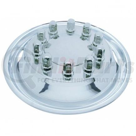 20315 by UNITED PACIFIC - Wheel Simulator Set - 22.5" O.D., Stainless, Front, 2 Vent Hole, Hub Piloted