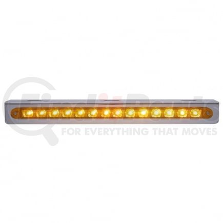 20771 by UNITED PACIFIC - Light Bar - Stainless, with Bracket, Parking/Turn/Clearance Light, Amber LED and Lens, Stainless Steel, 14 LED Light Bar