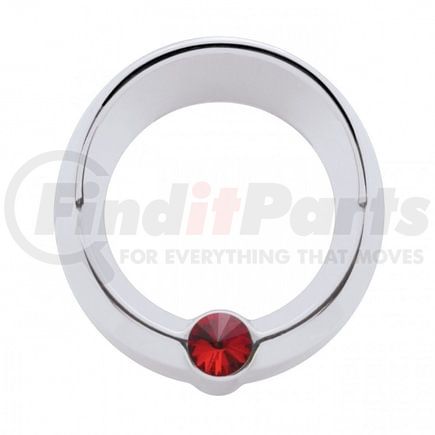 20834 by UNITED PACIFIC - Gauge Bezel - Gauge Cover, Small, with Visor, Red Diamond, for Signature Freightliner