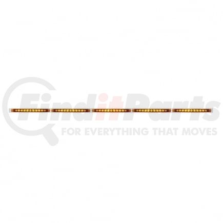 20948 by UNITED PACIFIC - Light Bar - Stainless, with Bracket, Turn Signal Light, Amber LED and Lens, Stainless Steel, 11 LED Per Light Bar