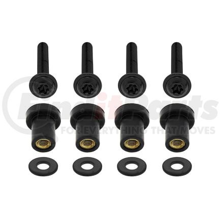 21036 by UNITED PACIFIC - Grille Screw - Set, Black, for 2005+ Freightliner Century