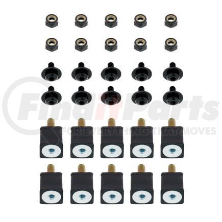 21039B by UNITED PACIFIC - Grille Screw - Black Grille Screw Set For 2003-2017 Volvo VNL
