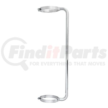 21253 by UNITED PACIFIC - Exhaust Stack Muffler Guard Grab Handle - 34", Chrome, 8" Clamp