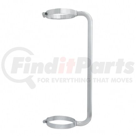 21255 by UNITED PACIFIC - Exhaust Stack Muffler Guard Grab Handle - 24", Stainless, 6" Clamp