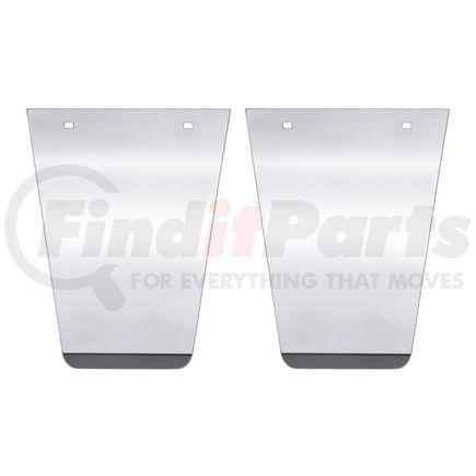 21430 by UNITED PACIFIC - Mud Flap Plate - Stainless Steel, Anti-Sail, 16.16" L x 12.125" W