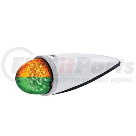 35965 by UNITED PACIFIC - Truck Cab Light - (17) Amber and Green LED, Clear Lens, Torpedo Style, Double Fury