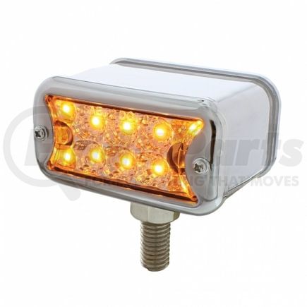36417 by UNITED PACIFIC - Auxiliary Light - 10 LED Dual Function T Mount Reflector Double Face Light, with Bezel, Amber & Red LED/Clear Lens
