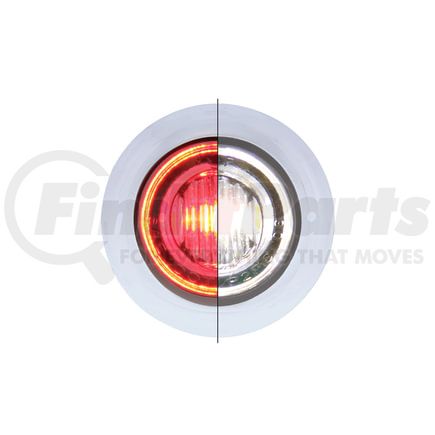36841 by UNITED PACIFIC - Double Fury Mini Clearance/Marker Light - Red and White LED/Clear Lens, 3 LED