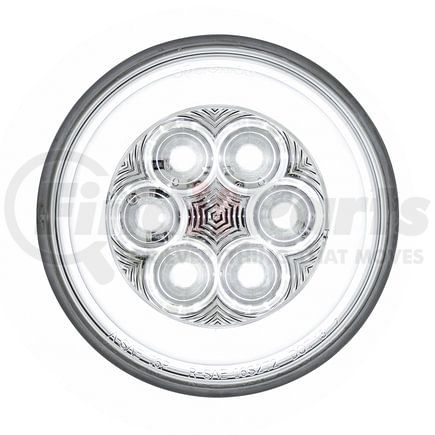 37008 by UNITED PACIFIC - Back Up Light - 4" Round, 21 LED, White LED, Clear Lens, Glo Light