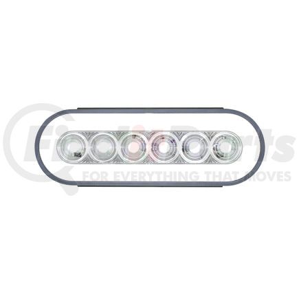 37009BCK by UNITED PACIFIC - Back-Up Light - 22 LED, 6" Oval. GloLight, with Rear Plastic Housing
