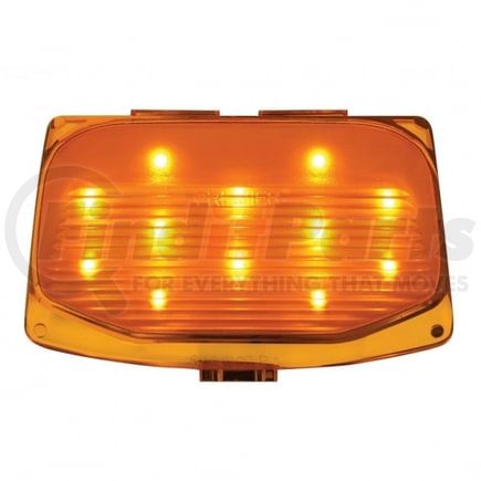 37120 by UNITED PACIFIC - Fender Light - Fender Tip Light, Front, 12 LED Harley, Amber LED/Amber Lens