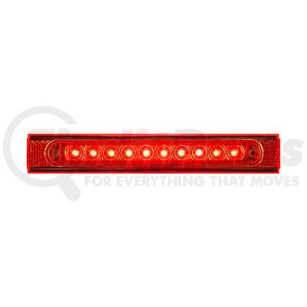 37166 by UNITED PACIFIC - Conspicuity Reflector Plate Light - 10 LED, with Red Reflector, Red LED/Red Lens