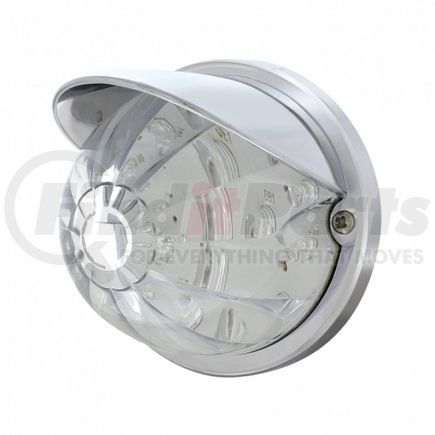 37268 by UNITED PACIFIC - Truck Cab Light - 17 LED Dual Function Watermelon Flush Mount Kit, with Visor, Amber LED/Clear Lens