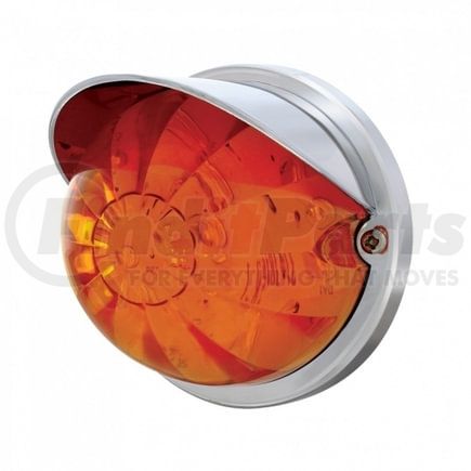 37266 by UNITED PACIFIC - Truck Cab Light - 17 LED Dual Function Watermelon Flush Mount Kit, with Visor, Amber LED/Dark Amber Lens
