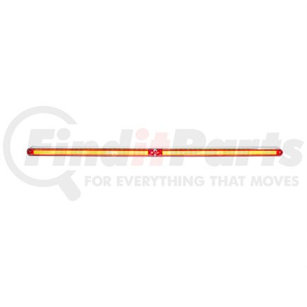 32715 by UNITED PACIFIC - Light Bar - "Glo" Light, Dual Function, Turn Signal Light, Red LED and Lens, Chrome/Plastic Housing, with Chrome Bezel, 24 LED Per Light Bar