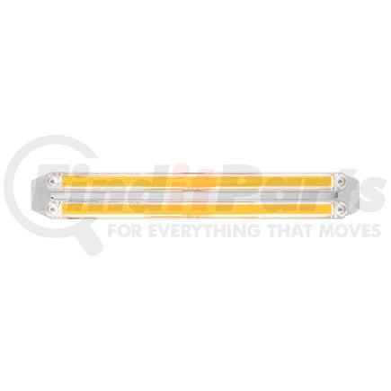 32720 by UNITED PACIFIC - Light Bar - "Glo" Light, Dual Function, Turn Signal Light, Amber LED, Clear Lens, Chrome/Plastic Housing, Dual Row, 24 LED Per Light Bar, Mounting Hardware Included