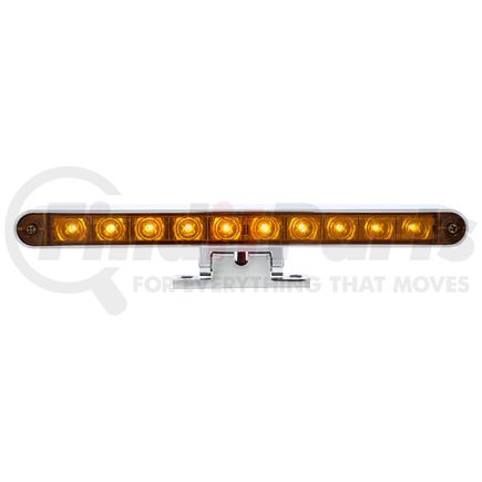 33015 by UNITED PACIFIC - Dual Function Light Bar - Turn Signal Light, Amber LED and Lens, Chrome/Steel Housing, with 180-Degree Swivel Base, 10 LED