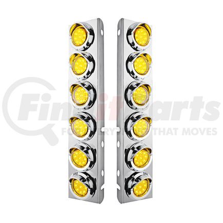 33610 by UNITED PACIFIC - Air Cleaner Light Box Panel - 12 Cutouts, 9 Amber LED/Lens, Reflector