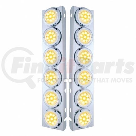 33711 by UNITED PACIFIC - Air Cleaner Light Box Panel - 12 Cutouts, Amber LED, Clear Lens, Reflector