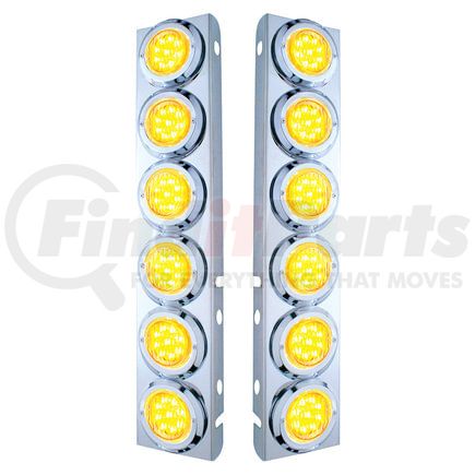 33709 by UNITED PACIFIC - Air Cleaner Light Bar - Front, Stainless Steel, with Bracket, Clearance/Marker Light