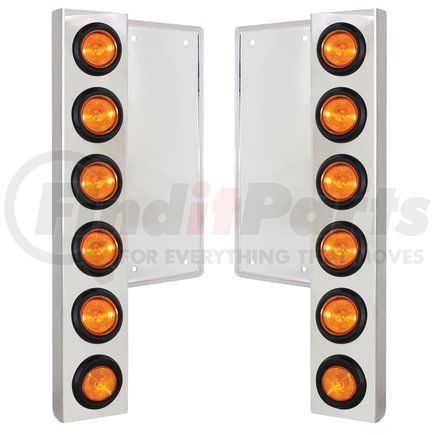 United Pacific 34786 Light Bar Air Cleaner Light Bar - Front, Stainless Steel, with Bracket, Incandescent, Clearance/Marker