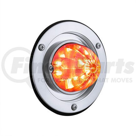 35338 by UNITED PACIFIC - Marker Light - Watermelon Glass, 17 Amber LED and Clear Lens with Bezel