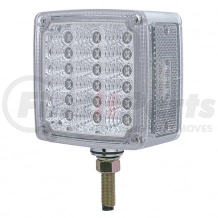 39682 by UNITED PACIFIC - Turn Signal Light - Double Face, LH, 39 LED Reflector, Amber & Red LED/Clear Lens, 1-Stud Mount