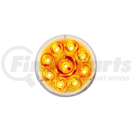 39741 by UNITED PACIFIC - Clearance/Marker Light, Amber LED/Clear Lens, 2.5", with Pure Reflector, 9 LED