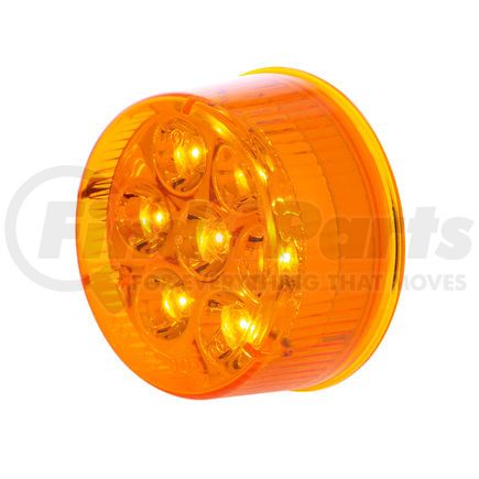 39984 by UNITED PACIFIC - 7-LED Single Function 2" Round Clearance/Marker Light, Amber LED, Amber Lens