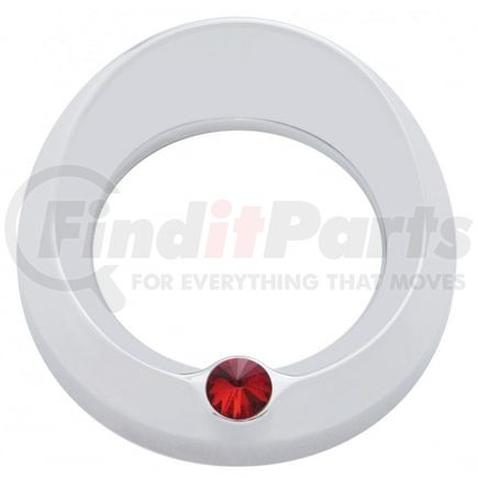 40670 by UNITED PACIFIC - Gauge Bezel - Speed/Tachometer Gauge Cover, with Visor, Red Diamond, Freightliner/Peterbilt Signature